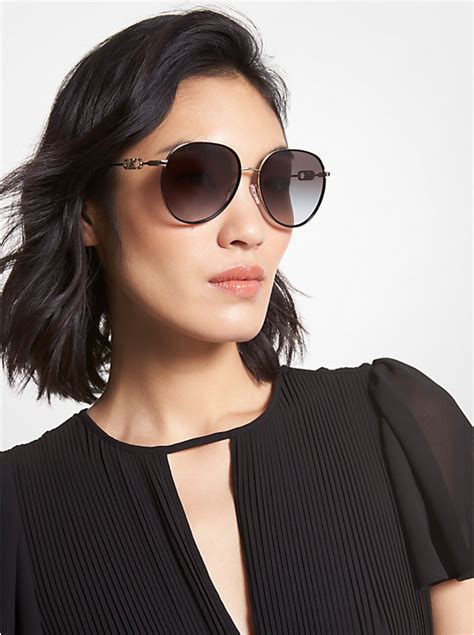 michael kors aviator zonnebril|Empire Aviator Sunglasses .